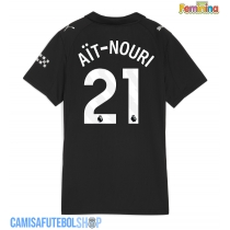 Camisa de time de futebol Manchester City Rayan Ait-Nouri #21 Replicas 2º Equipamento Feminina 2025-26 Manga Curta